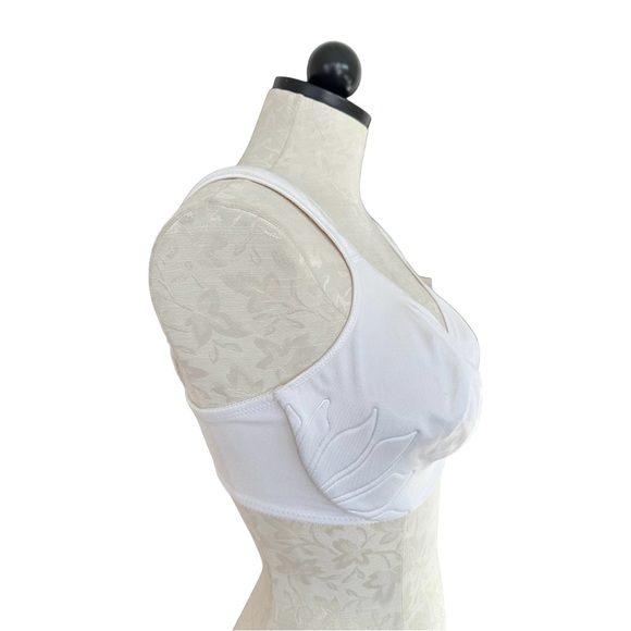 Bali NEW Live It Up Seamless Underwire Bra Petal Pattern White Size 36DD - Picture 10 of 16